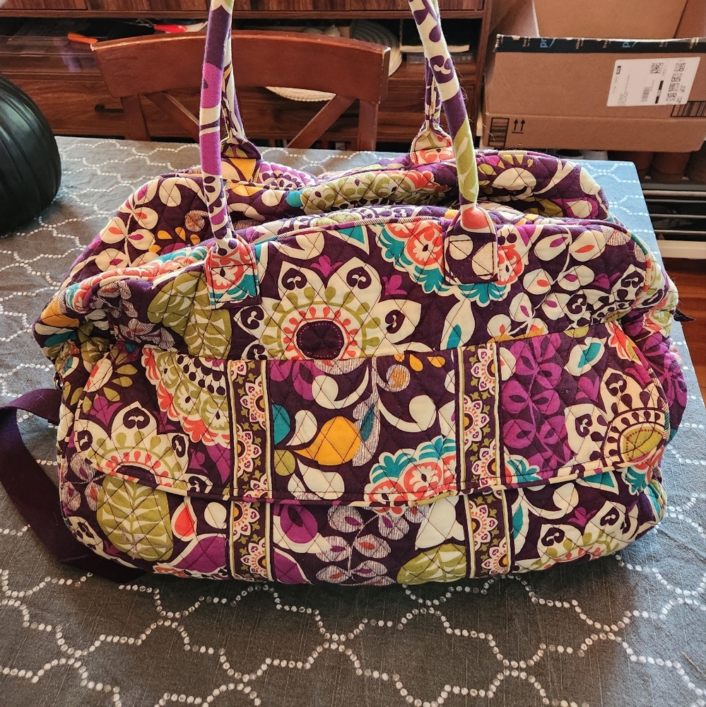 Vera Bradley Weekender Duffel Bag Plum Crazy